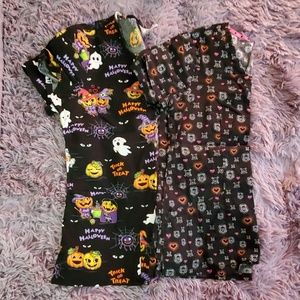 Halloween scrub tops.
